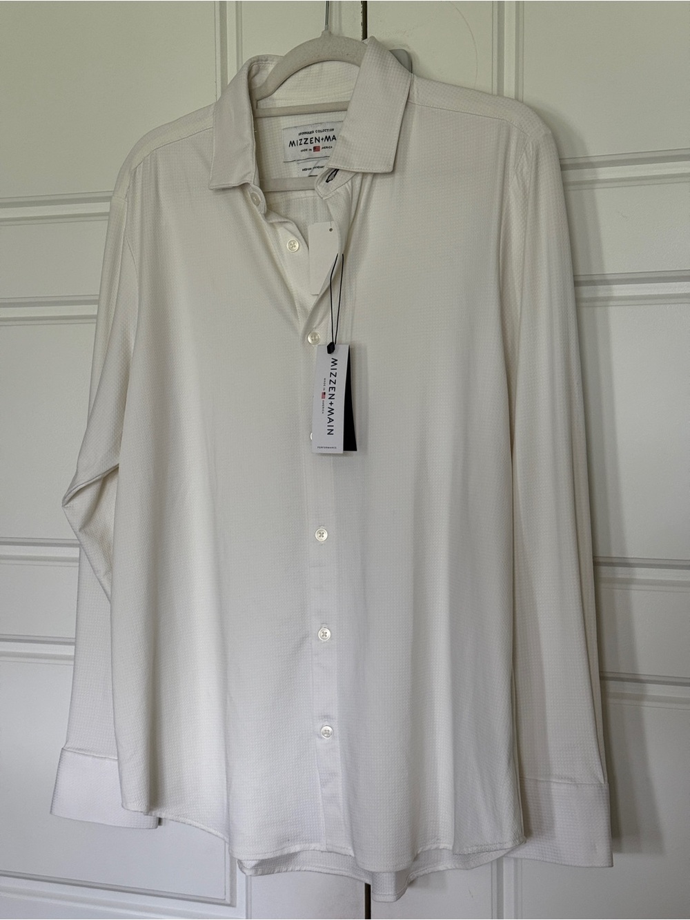 NWT mizzen + main spinnaker collection blackman 3.0 LS button down in white